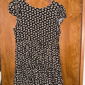 American Eagle Outfitters Black and White Daisy Dress